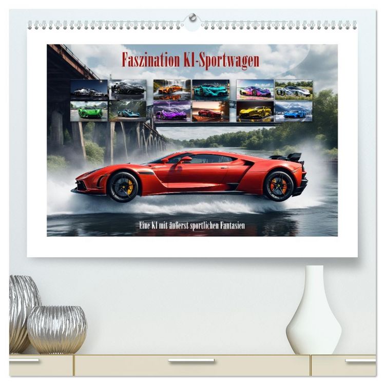 Produktbild: Faszination KI-Sportwagen (hochwertiger Premium Wandkalender 2026 DIN A2 quer), Kunstdruck in Hochglanz