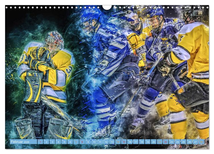 Produktbild: Eishockey - extrem cool (Wandkalender 2026 DIN A3 quer), CALVENDO Monatskalender
