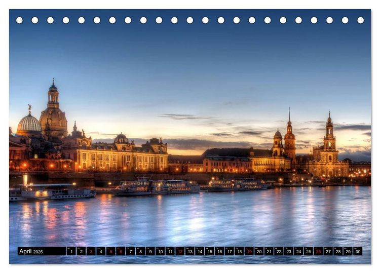 Produktbild: Dresden Die Perle an der Elbe (Tischkalender 2026 DIN A5 quer), CALVENDO Monatskalender