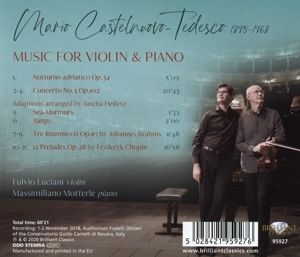 Produktbild: Castelnuovo-Tedesco:Music For Violin & Piano