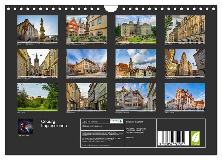 Produktbild: Coburg Impressionen (Wandkalender 2026 DIN A4 quer), CALVENDO Monatskalender