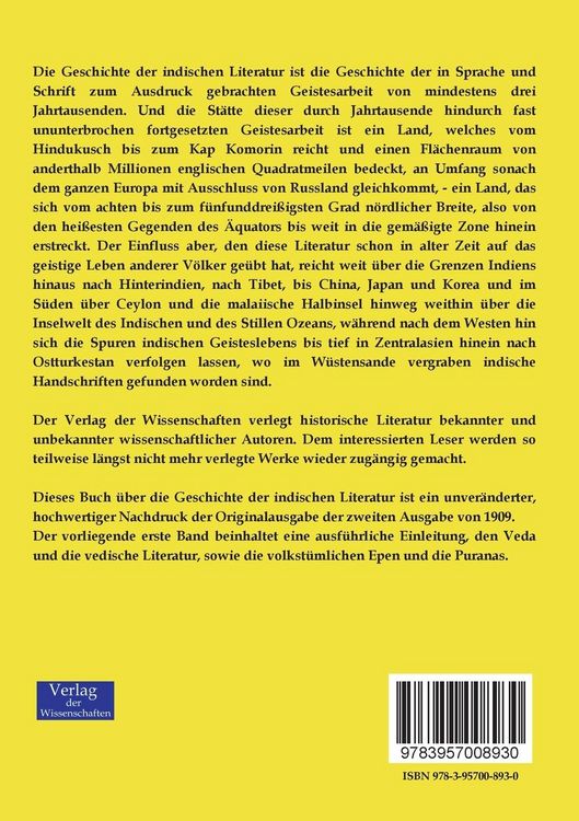 Produktbild: Geschichte der indischen Literatur