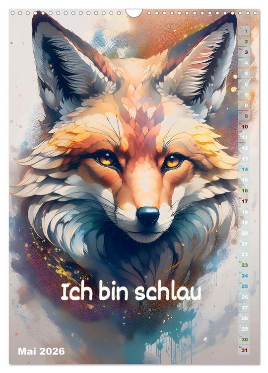 Produktbild: Ich bin stark - Ein tierischer Affirmationskalender (Wandkalender 2026 DIN A3 hoch), CALVENDO Monatskalender
