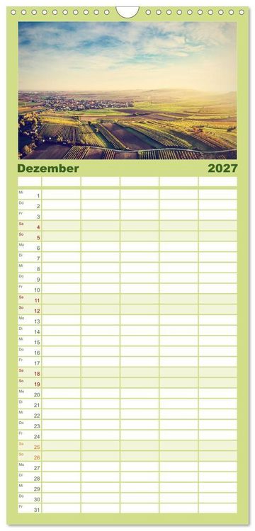 Produktbild: Familienplaner 2027 - Das Weinviertel im wundersch&ouml;nen Nieder&ouml;sterreich. mit 5 Spalten (Wandkalender, 21 x 45 cm) CALVENDO