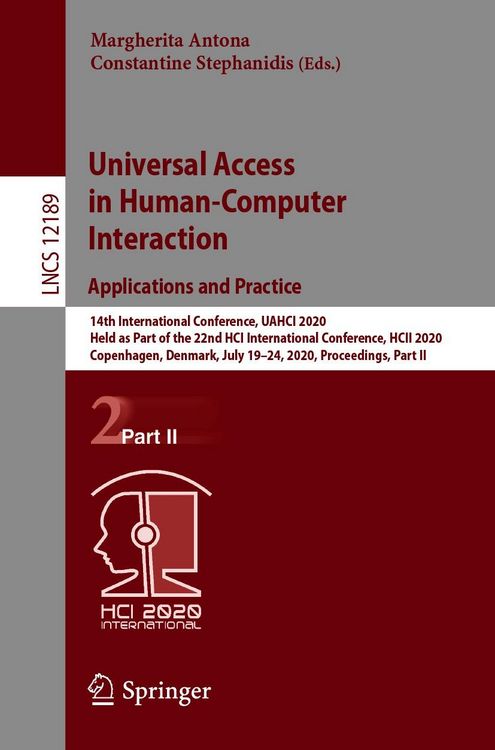 Produktbild: Universal Access in Human-Computer Interaction. Applications and Practice
