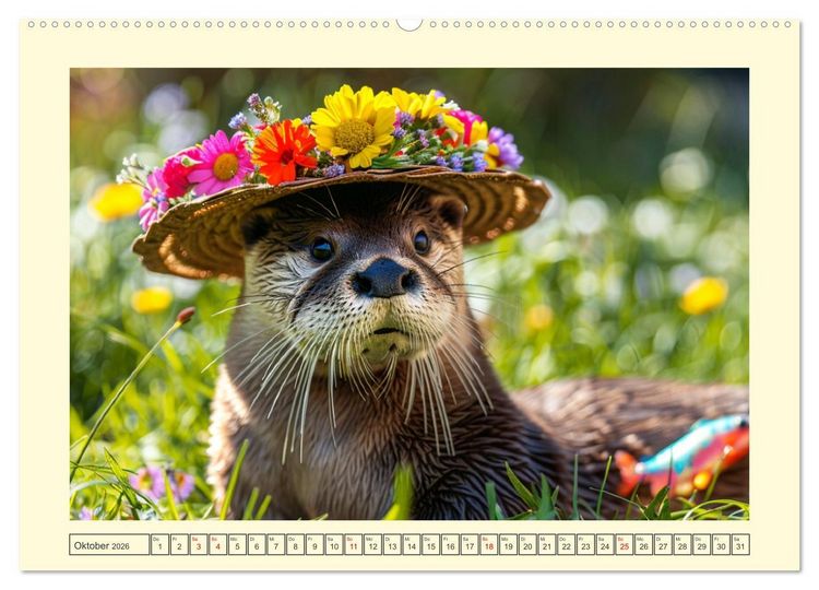 Produktbild: Modische Welle im Fischotter-Land. Charme und Stil (Wandkalender 2026 DIN A2 quer), CALVENDO Monatskalender