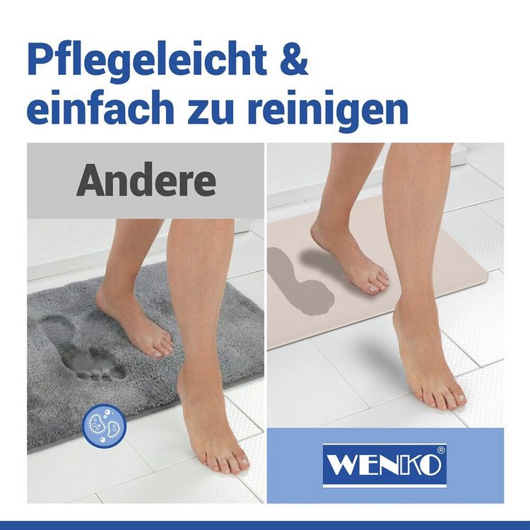 Produktbild: Diatomit Badematte Mod. Simi Ecru, 60 x 39 cm, schnelltrocknend und rutschsicher