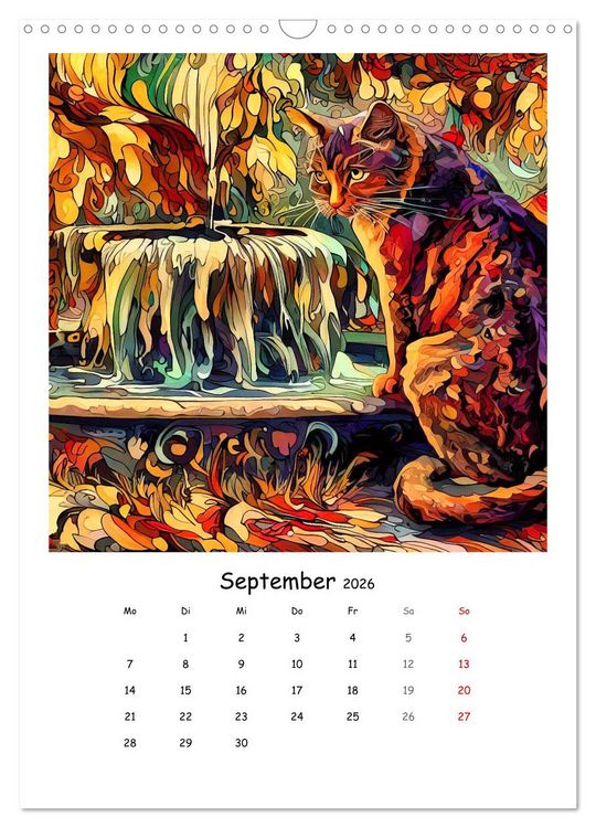 Produktbild: Jugendstil Katzen (Wandkalender 2026 DIN A3 hoch), CALVENDO Monatskalender