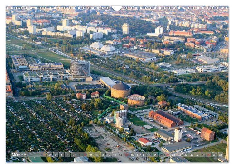 Produktbild: &Uuml;ber den D&auml;chern von Leipzig (Wandkalender 2026 DIN A3 quer), CALVENDO Monatskalender