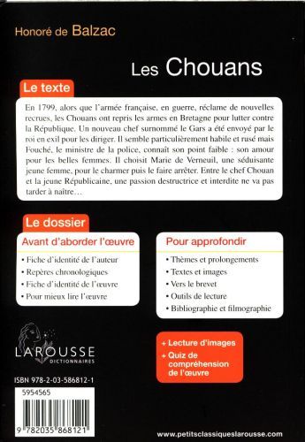 Produktbild: Les Chouans : extraits