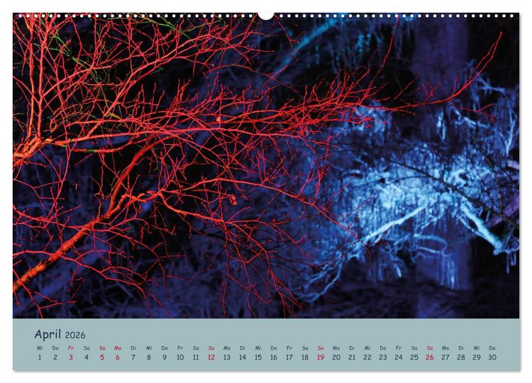 Produktbild: Leuchtfarben (Wandkalender 2026 DIN A2 quer), CALVENDO Monatskalender