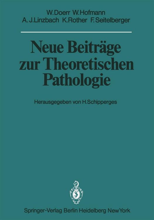 Produktbild: Neue Beitr&auml;ge zur Theoretischen Pathologie