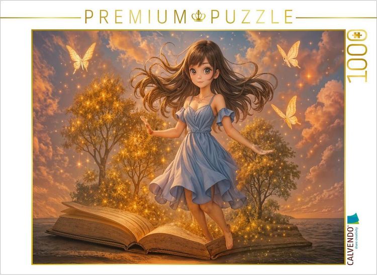 Produktbild: CALVENDO Puzzle Animewelt Heldin zwischen Seiten | 1000 Teile Lege-Gr&ouml;&szlig;e 64x48cm Foto-Puzzle f&uuml;r gl&uuml;ckliche Stunden