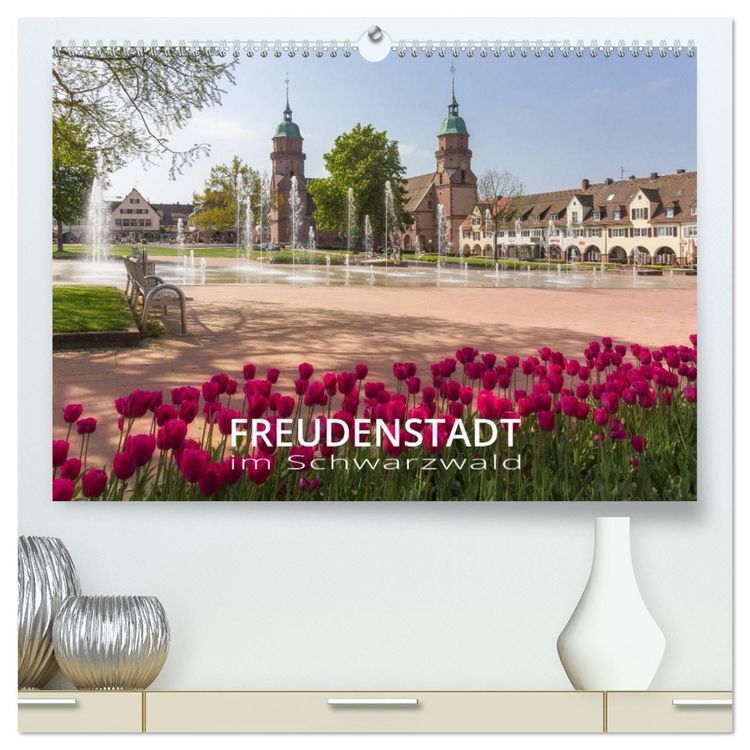 Produktbild: Freudenstadt im Schwarzwald - Wandkalender (hochwertiger Premium Wandkalender 2026 DIN A2 quer), Kunstdruck in Hochglanz