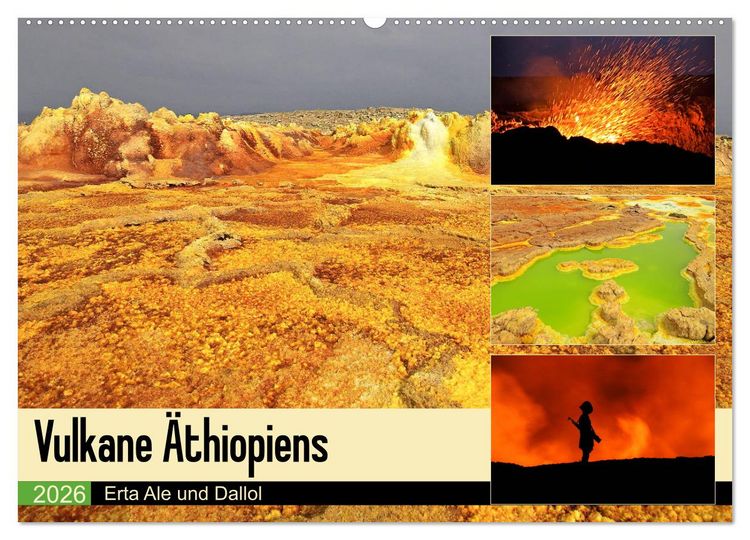 Produktbild: Vulkane &Auml;thiopiens - Erta Ale und Dallol (Wandkalender 2026 DIN A2 quer), CALVENDO Monatskalender