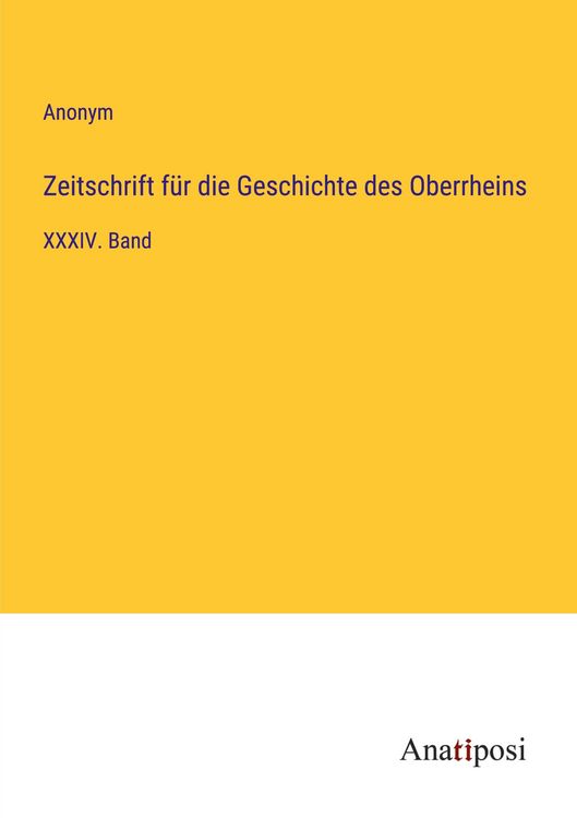 Produktbild: Zeitschrift f&uuml;r die Geschichte des Oberrheins