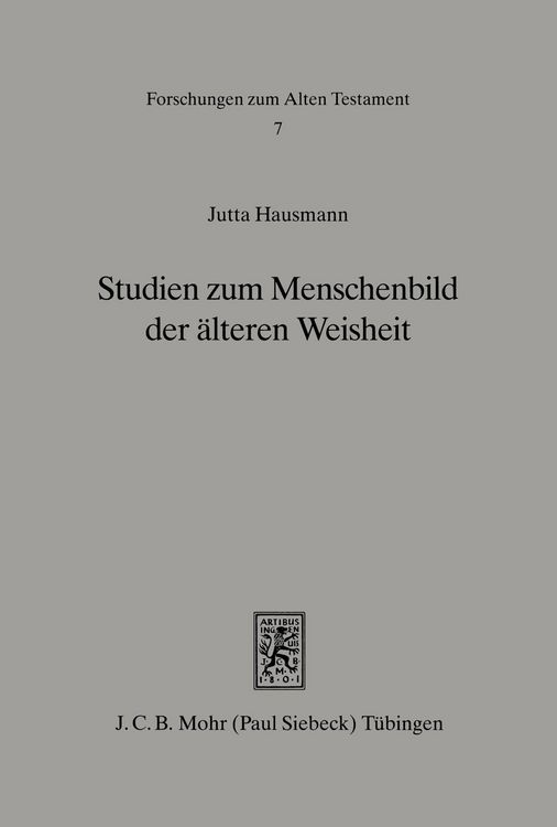 Produktbild: Studien zum Menschenbild der &auml;lteren Weisheit (Spr 10ff)