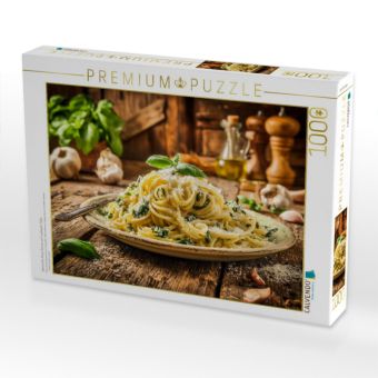 Produktbild: CALVENDO Puzzle Italienische Pasta, Genuss auf rustikalem Teller | 1000 Teile Lege-Gr&ouml;&szlig;e 64x48cm Foto-Puzzle f&uuml;r gl&uuml;ckliche Stunden