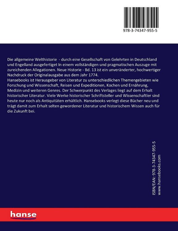 Produktbild: Die allgemeine Welthistorie