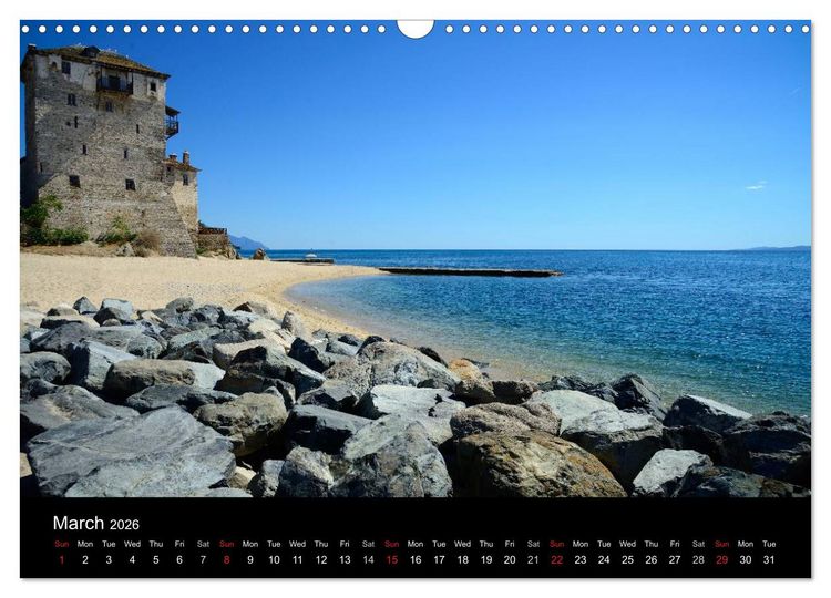 Produktbild: Chalkidiki: Kassandra, Sithonia, Athos (Wall Calendar 2026 DIN A3 landscape), CALVENDO 12 Month Wall Calendar