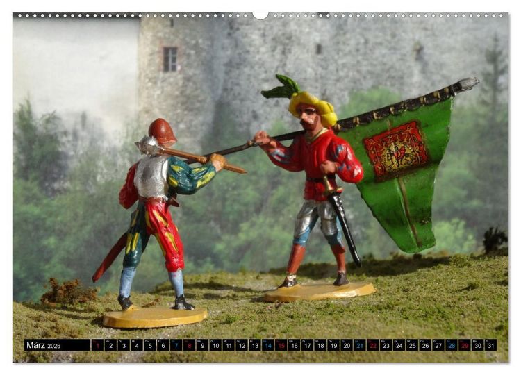 Produktbild: Landsknechte und Ritter im Modell (Wandkalender 2026 DIN A2 quer), CALVENDO Monatskalender