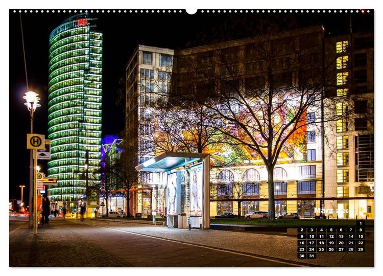 Produktbild: Berlin im Lichterglanz 2026 (Wandkalender 2026 DIN A2 quer), CALVENDO Monatskalender