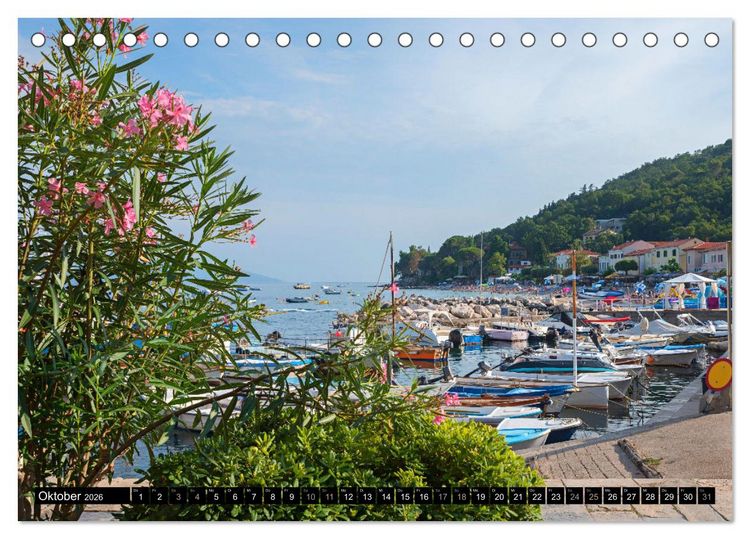 Produktbild: Moscenicka Draga 2026 - Urlaubsparadies an der Kvarner Bucht (Tischkalender 2026 DIN A5 quer), CALVENDO Monatskalender