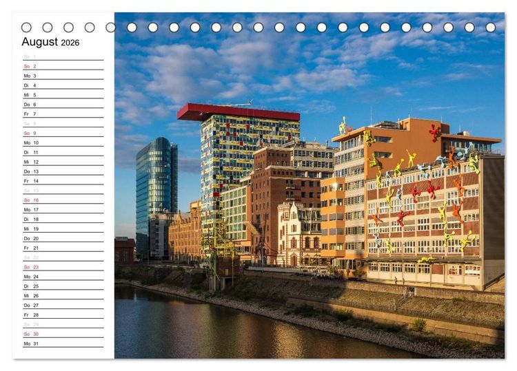 Produktbild: D&uuml;sseldorf - Impressionen (Tischkalender 2026 DIN A5 quer), CALVENDO Monatskalender