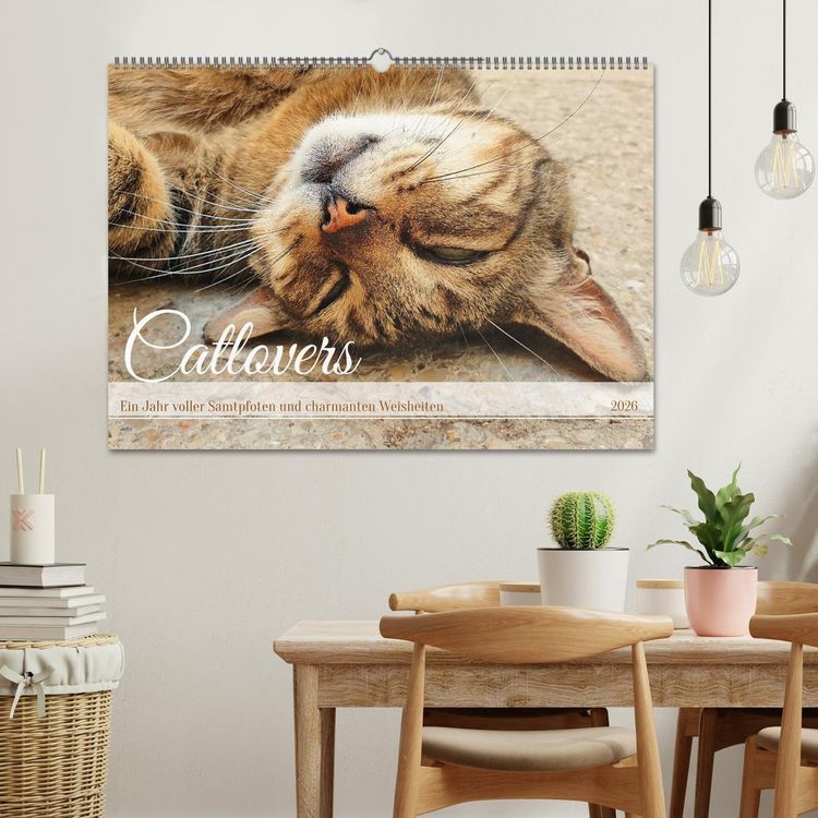 Produktbild: Catlovers - Ein Jahr voller Samtpfoten und charmanten Weisheiten (Wandkalender 2026 DIN A2 quer), CALVENDO Monatskalender