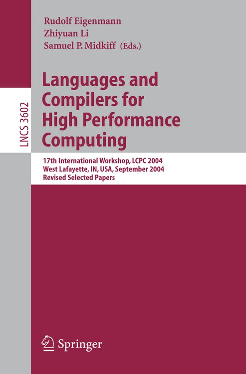 Produktbild: Languages and Compilers for High Performance Computing