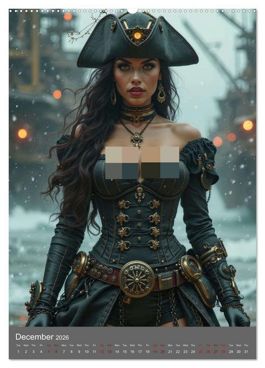 Produktbild: Pirate princesses (Wall Calendar 2026 DIN A2 portrait), CALVENDO 12 Month Wall Calendar