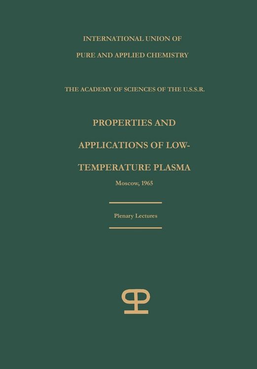 Produktbild: Properties and applications of low-temperature plasma