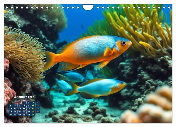 Produktbild: Tief unten im Meer Unterwasser Fantasy (Wandkalender 2026 DIN A4 quer), CALVENDO Monatskalender