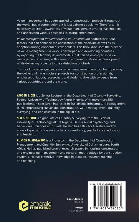 Produktbild: Value Management Implementation in Construction