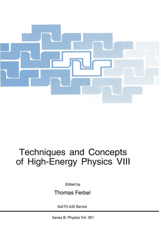 Produktbild: Techniques and Concepts of High-Energy Physics VIII