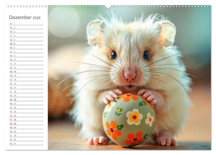 Produktbild: Spielzeit mit Schnuffel - Ein Hamster im Spielzeugparadies (Wandkalender 2026 DIN A2 quer), CALVENDO Monatskalender