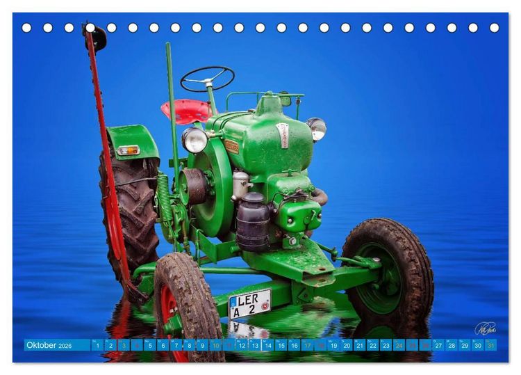 Produktbild: Traktor - Oldtimer (Tischkalender 2026 DIN A5 quer), CALVENDO Monatskalender