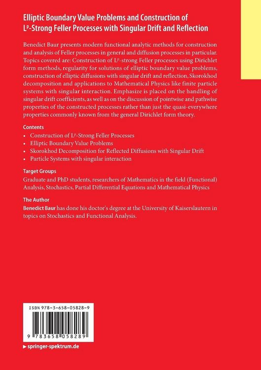 Produktbild: Elliptic Boundary Value Problems and Construction of Lp-Strong Feller Processes with Singular Drift and Reflection