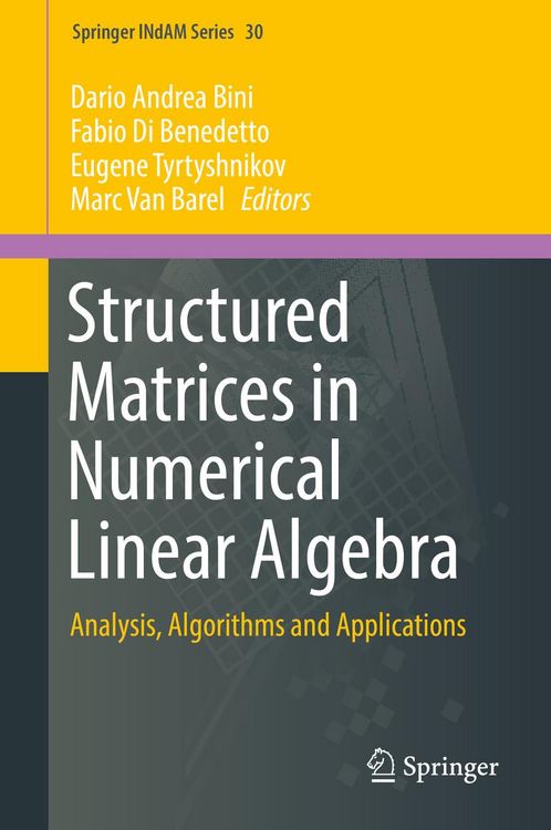 Produktbild: Structured Matrices in Numerical Linear Algebra