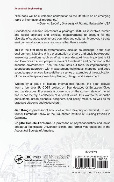 Produktbild: Soundscape and the Built Environment