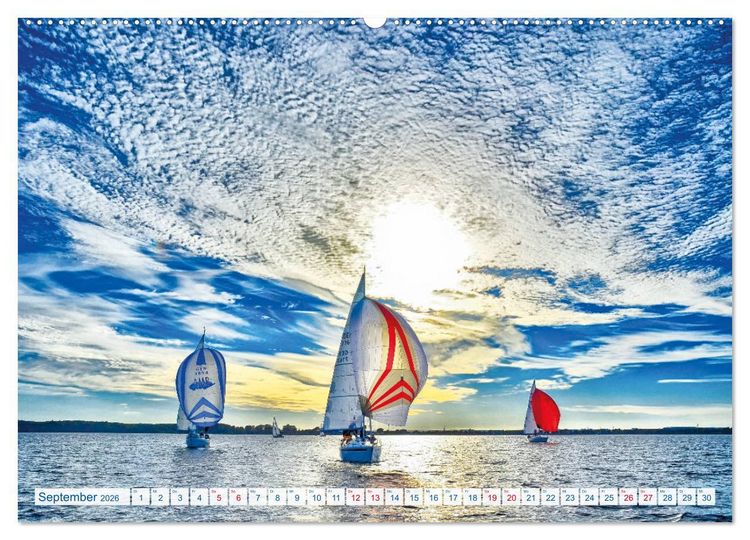 Produktbild: Flensburg Fjord (hochwertiger Premium Wandkalender 2026 DIN A2 quer), Kunstdruck in Hochglanz