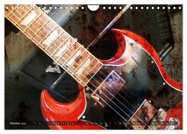 Produktbild: Gitarren - Grunge Style (Wandkalender 2026 DIN A4 quer), CALVENDO Monatskalender