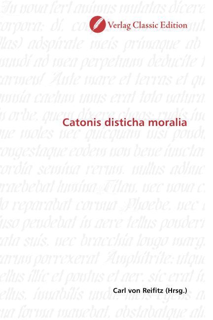 Produktbild: Catonis disticha moralia