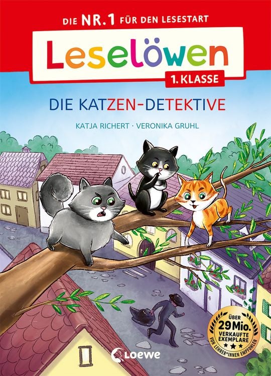 Produktbild: Leselöwen 1. Klasse - Die Katzen-Detektive (Großbuchstabenausgabe)