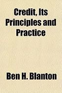 Produktbild: Credit, Its Principles and Practice