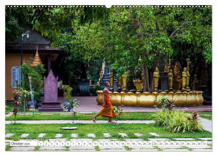 Produktbild: Siem Reap Stadt der Tempel Kambodscha (Wandkalender 2026 DIN A2 quer), CALVENDO Monatskalender