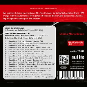 Produktbild: Gubaidulina: 10 Pr&auml;ludien/Bach: Allemande/Cellosui