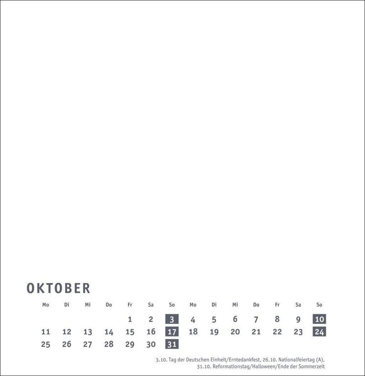 Produktbild: Premium-Bastelkalender wei&szlig; gro&szlig; 2027