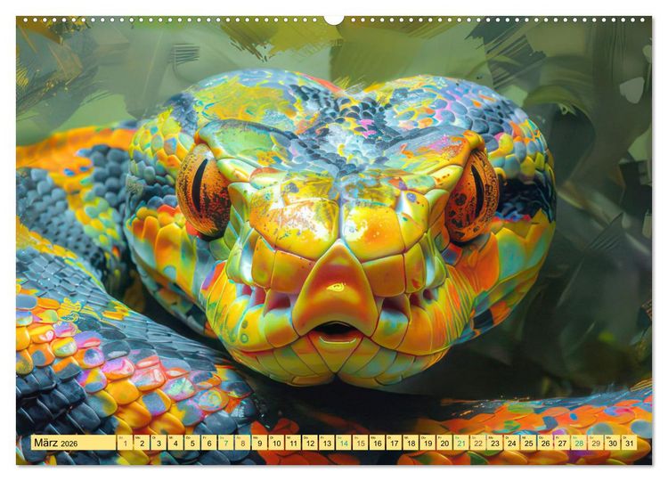 Produktbild: Tiere im Pop Art Kleid (hochwertiger Premium Wandkalender 2026 DIN A2 quer), Kunstdruck in Hochglanz