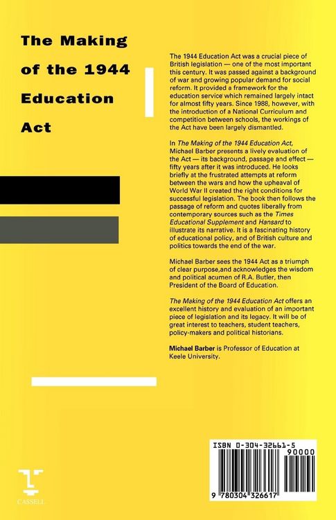 Produktbild: Making of the 1944 Education ACT